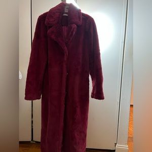 Notch collar Faux-Fur coat